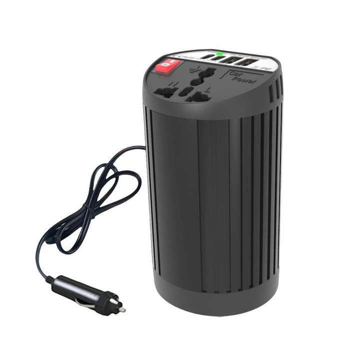 Gurxun 200W Modified Wave Intelligent Car Inverter Dual USB + Dual Type-C Port Car Power Converte...