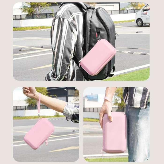 For DJI OSMO POCKET 3 BRDRC Portable Handheld Storage Bag(Pink)