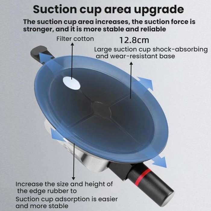 For DJI OSMO POCKET 3 BRDRC Car Suction Cup Expansion Fixed Clip Shock Absorber Bracket(PO3016)