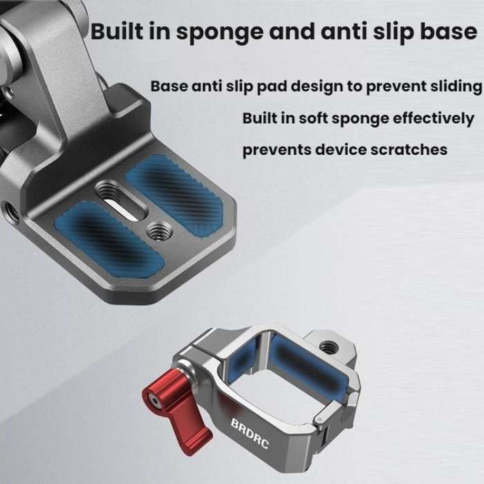 For DJI OSMO POCKET 3 BRDRC Car Suction Cup Expansion Fixed Clip Shock Absorber Bracket(PO3016)