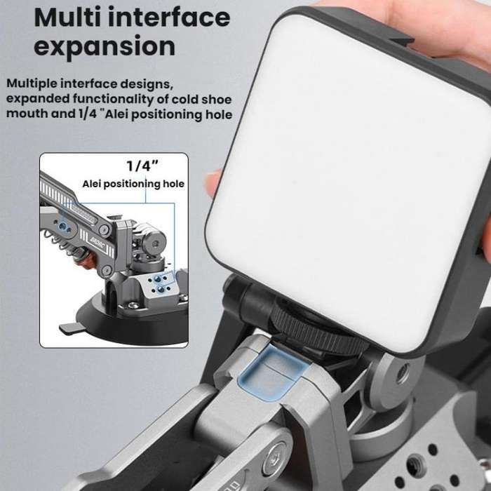 For DJI OSMO POCKET 3 BRDRC Car Suction Cup Expansion Fixed Clip Shock Absorber Bracket(PO3016)