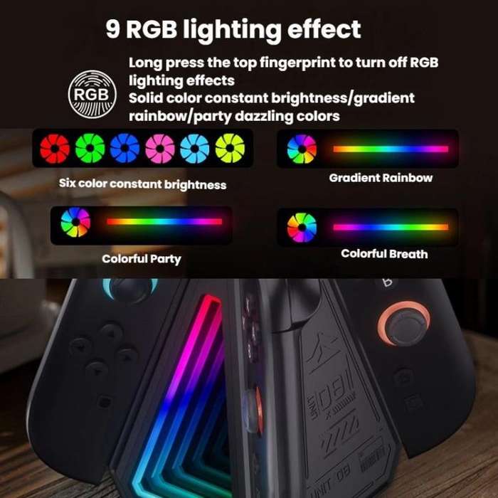 For Nintendo Switch 2 Joy-Con Controllers 4 In 1 Triangular Charging Base With RGB Light(White)