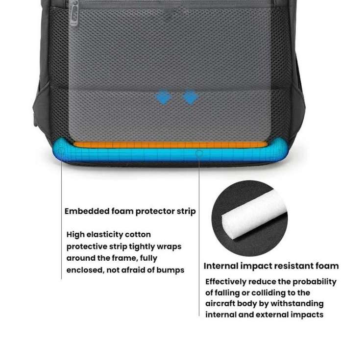 BANGE BG-3068 Men Light Business Commuting Computer Bag Student Schoolbag(Blue)