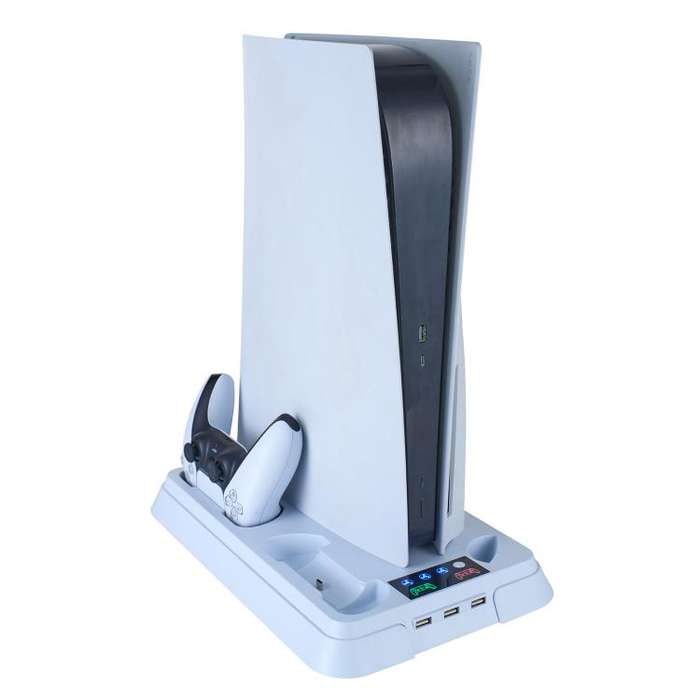 For PS5 Pro / PS5 Slim / PS5 Multifunctional Cooling Base With Dual Handle Charging Dock, Style: ...