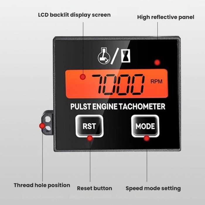 Chain Saw Tachometer Lawn Mower Gasoline Engine Speedometer(ZSB-03BL)
