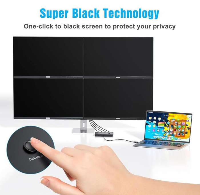 KCEVE MSTH14 USB / Type-C To 4 HDMI Port Adapter KVM Switch
