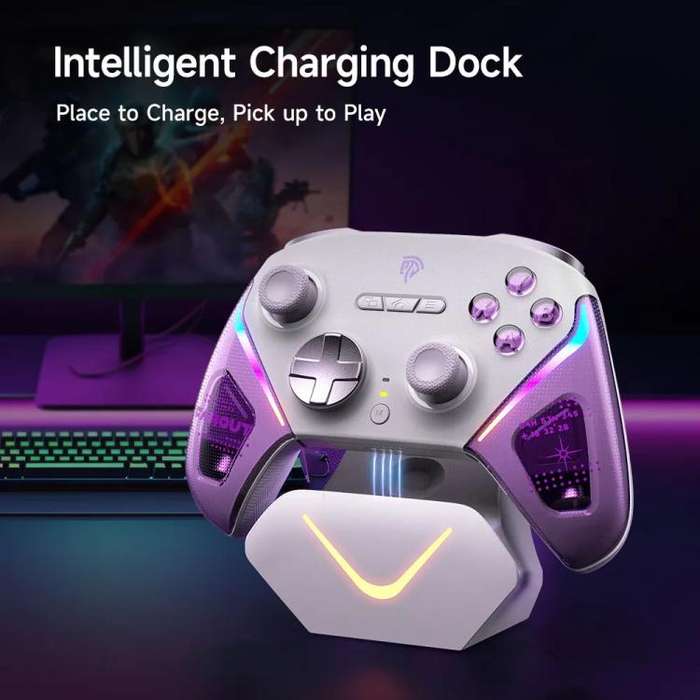 EasySMX D10 Wireless Gaming Controller with Dual-Mode Triggers & TMR Hall Effect Joysticks Chargi...