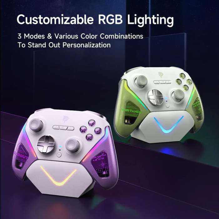 EasySMX D10 Wireless Gaming Controller with Dual-Mode Triggers & TMR Hall Effect Joysticks Chargi...