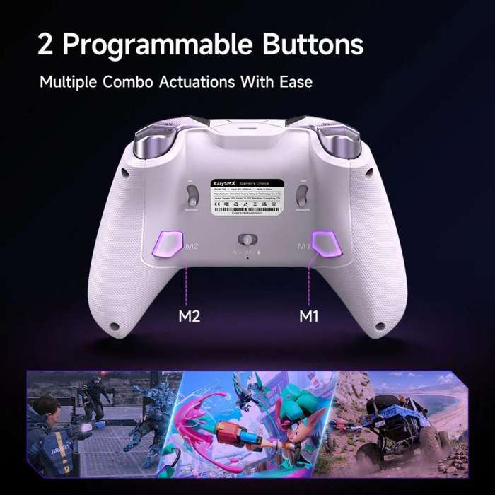 EasySMX D10 Wireless Gaming Controller with Dual-Mode Triggers & TMR Hall Effect Joysticks Chargi...