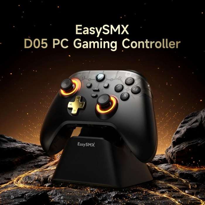 EasySMX D05 Tri-mode Wireless Gaming Controller for PC/Switch/Steam Deck/TV/Phone with Charging D...
