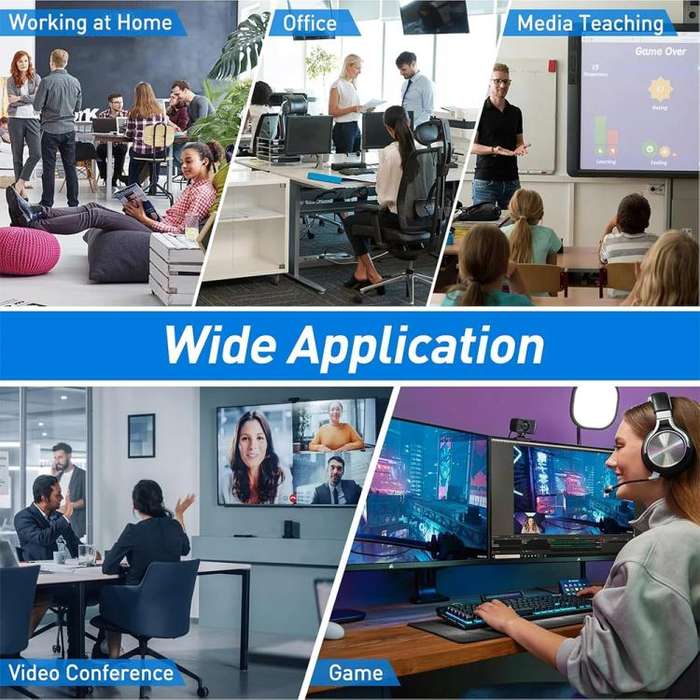 KCEVE KC-KVM204D3 HDMI+3 DP Ports KVM Switch Supports 4 Displays 2 Computers 4K 144Hz / 8K 60Hz U...