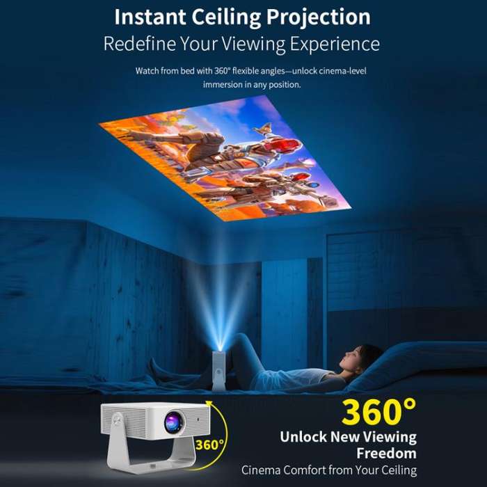 360 Degree Wireless Micro Android Projector(AU Plug)
