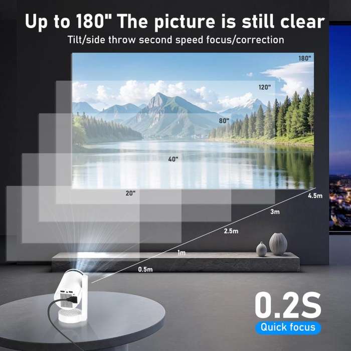 Home Mini Portable HD WIFI Projector(UK Plug)