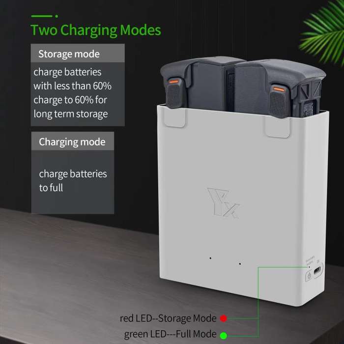 For DJI Avata 2 YX Dual-Channel Battery Charging Hub Smart Maintenance Station(Gray)