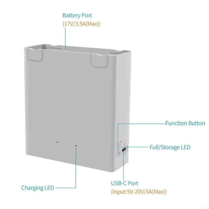 For DJI Avata 2 YX Dual-Channel Battery Charging Hub Smart Maintenance Station(Gray)