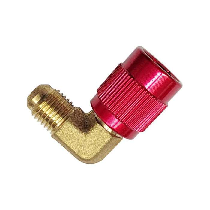 R410 To R22 Refrigerant Conversion Adapter 90-degree Elbow Fitting Brass HVAC Service Connector f...