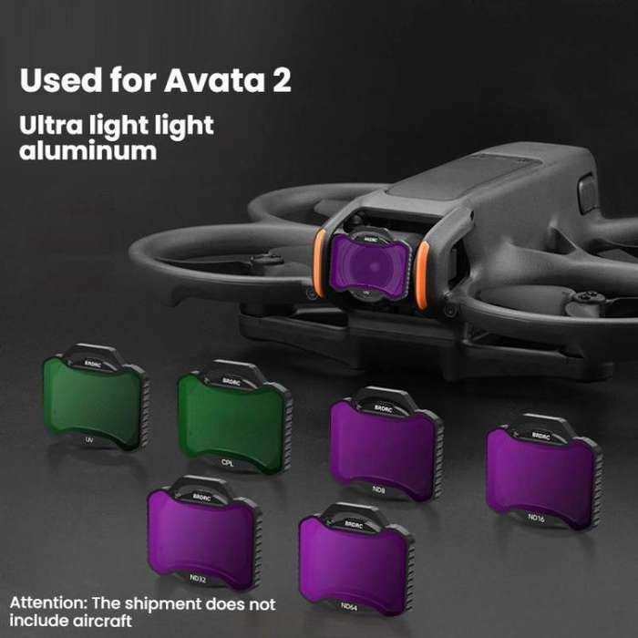 For DJI Avata 2 BRDRC Aluminum Frame Filter Accessories, Specification: ND8+ND16+ND32