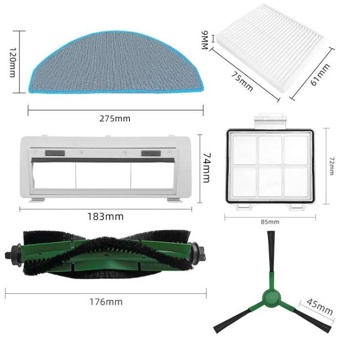 Main Brush For iRobot Roomba Combo Y0110/Q0120/Y0140/Q011 Robot Vacuum & Mop Replacement Parts