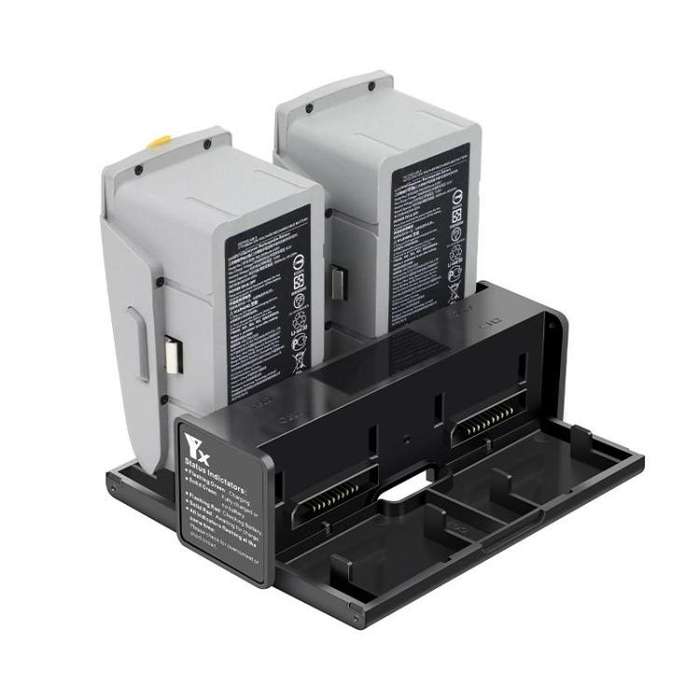 For DJI Mavic Air 2 YX Battery Charger Hub With LCD Display 4-Slot Intelligent Charging Station(B...