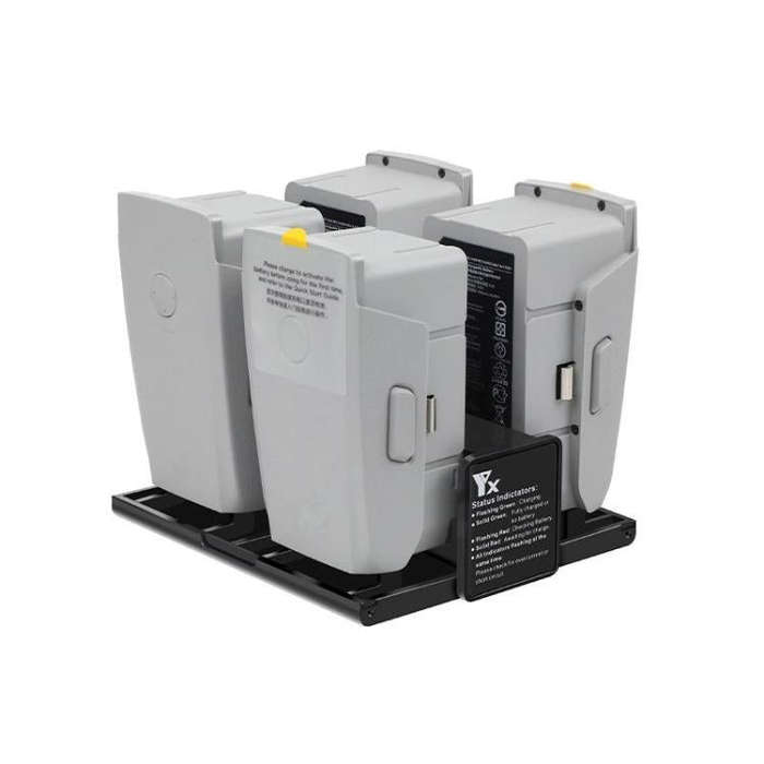 For DJI Mavic Air 2 YX Battery Charger Hub With LCD Display 4-Slot Intelligent Charging Station(B...