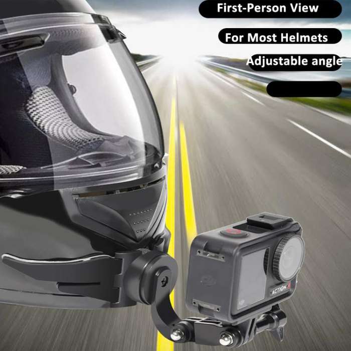 360-degree Rotatable Helmet Chin Mount for GoPro HERO/Insta360/DJI Osmo Action POV Camera Mount