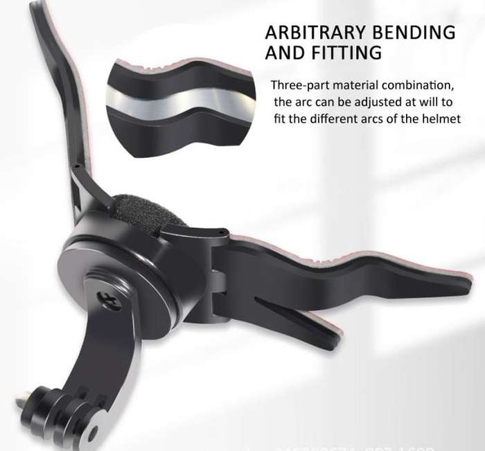 360-degree Rotatable Helmet Chin Mount for GoPro HERO/Insta360/DJI Osmo Action POV Camera Mount