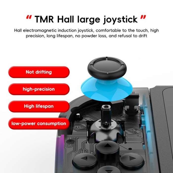 For Nintendo Switch JOY-05 Split Controllers TMR Hall Effect Joysticks, 6-Axis Motion & RGB Light...