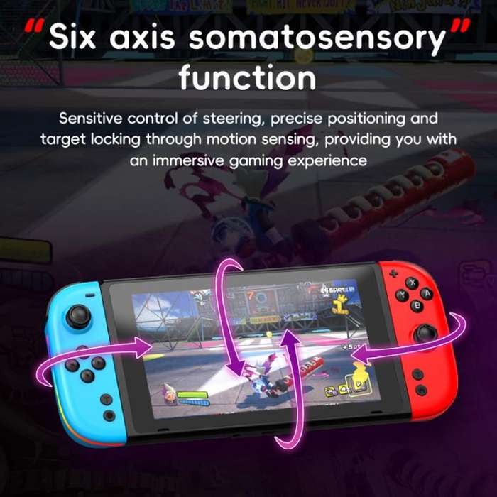 For Nintendo Switch JOY-05 Split Controllers TMR Hall Effect Joysticks, 6-Axis Motion & RGB Light...