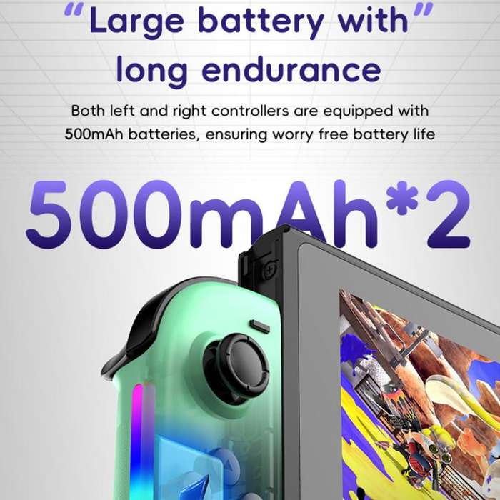 For Nintendo Switch JOY-05 Split Controllers TMR Hall Effect Joysticks, 6-Axis Motion & RGB Light...