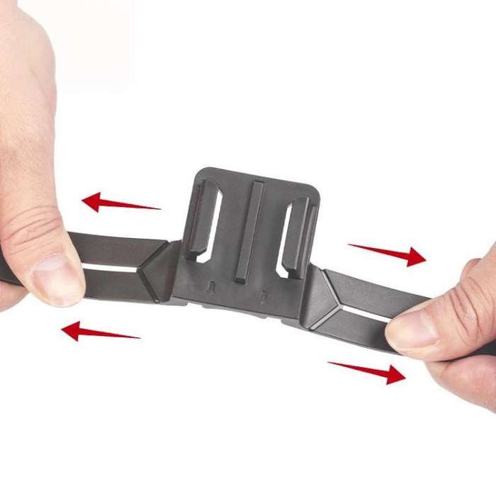 BSDDP Universal Motorcycle Helmet Mount for Action Cameras Fits Curved/Flat Surfaces(Black)