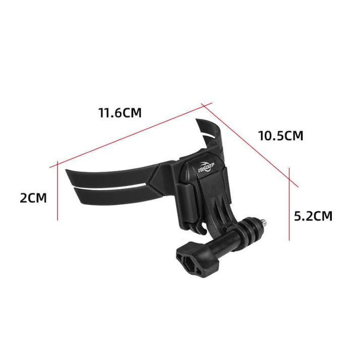 BSDDP Universal Motorcycle Helmet Mount for Action Cameras Fits Curved/Flat Surfaces(Black)