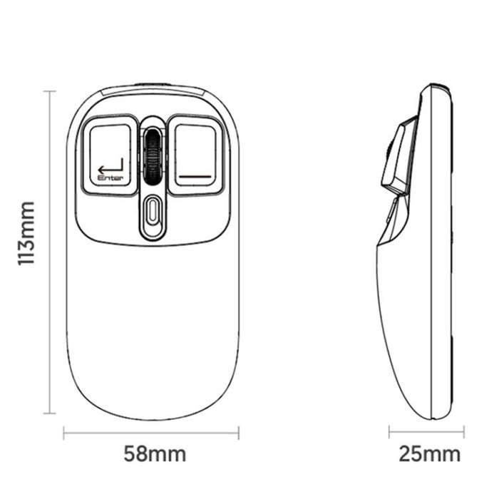 IMICE T300 4 Keys 1600DPI RGB Luminous Mouse Bluetooth Dual Mode Charging Wireless Silent Mouse W...