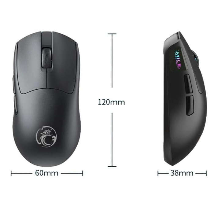 iMICE G900 6 Keys 12800DPI Gaming Mouse Rechargeable Tri-Ode Wireless Mouse(Black)