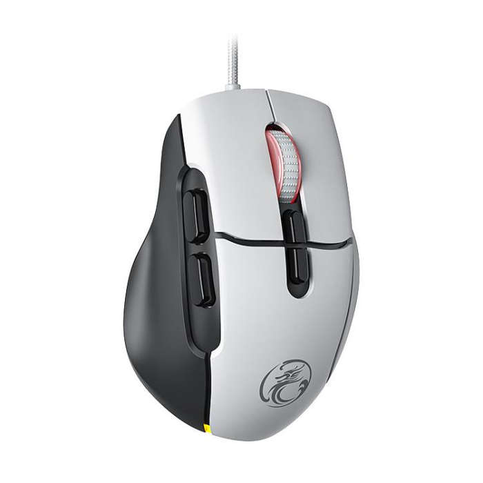 iMICE G800 7 Keys 7200DPI Wired Gaming Silent Mouse With LED Lighting(Black White)