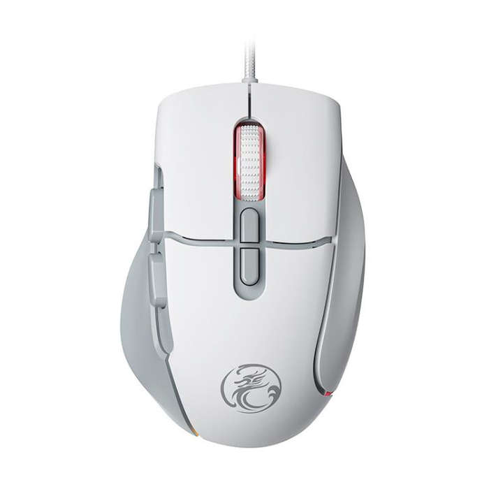 iMICE G800 7 Keys 7200DPI Wired Gaming Silent Mouse With LED Lighting(Gray White)