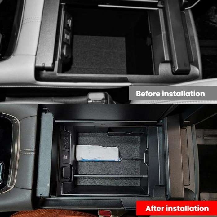 For 2024 Toyota Alphard/Vellfire 40 Series Handrail Storage Box(Black)