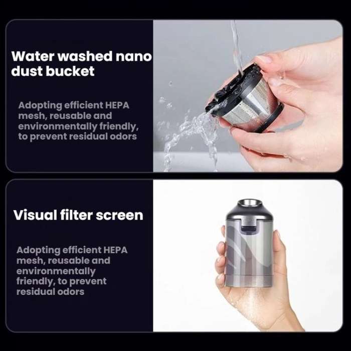 Small Handheld Car Wireless Gap Cleaning Vacuum Cleaner, Color: 11pcs /Set Black