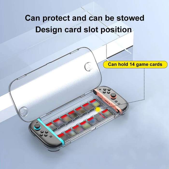 For Nintendo Switch 2 Console Crystal Storage Case Organizer Anti-Scratch Travel Box With 14 Game...