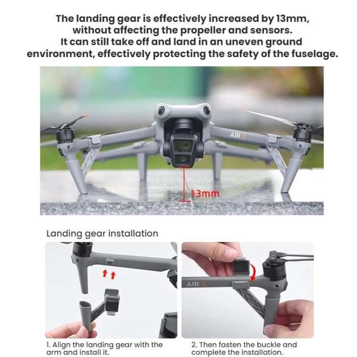 For DJI AIR 3S/AIR 3 BRDRC Drone Airdrop Accessories(Dark Gray)