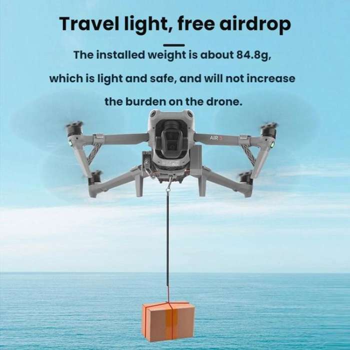For DJI AIR 3S/AIR 3 BRDRC Drone Airdrop Accessories(Dark Gray)