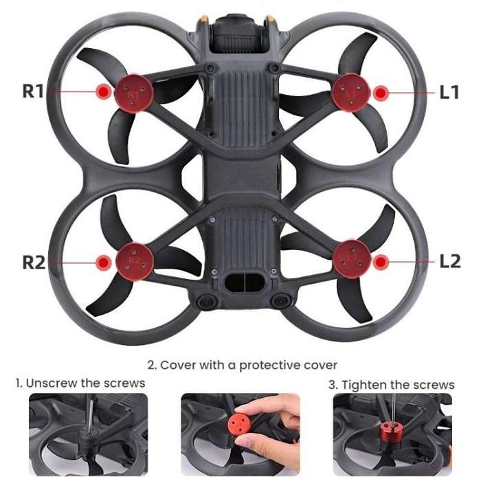 For DJI Avata 2 BRDRC Motor Dust Protection Cover Accessories, Specification: Bottom Cover + Gimb...
