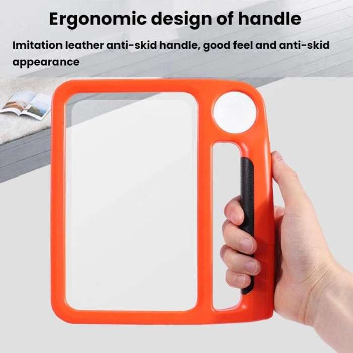 5/10X 48LEDs Magnifier 3 Colors Cold Warm Brightness Adjustment Handheld Loupe, Spec: Charging Blue