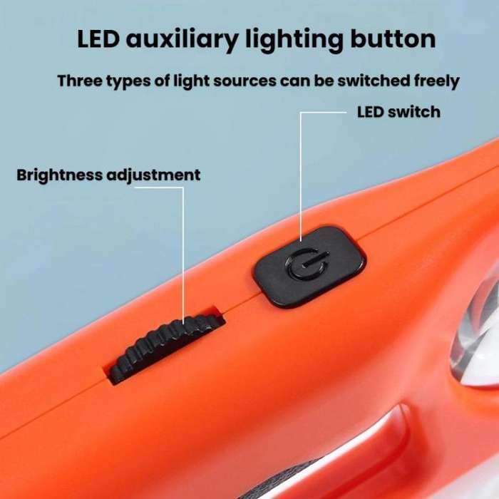 5/10X 48LEDs Magnifier 3 Colors Cold Warm Brightness Adjustment Handheld Loupe, Spec: Battery Blue