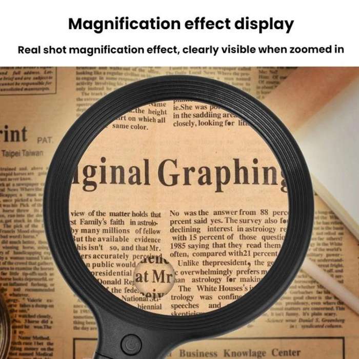 5/10X 30 LEDs Magnifying Glass USB Charging Neck Worn Handheld For Reading Maintenance(Black)