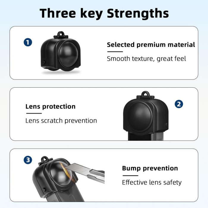 For Insta360 X5 Camera Flymile Lens Protective Cover Dustproof & Scratch-Resistant Anti-Fall Prot...