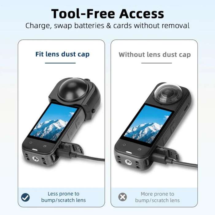 For Insta360 X5 Camera Flymile Lens Protective Cover Dustproof & Scratch-Resistant Anti-Fall Prot...