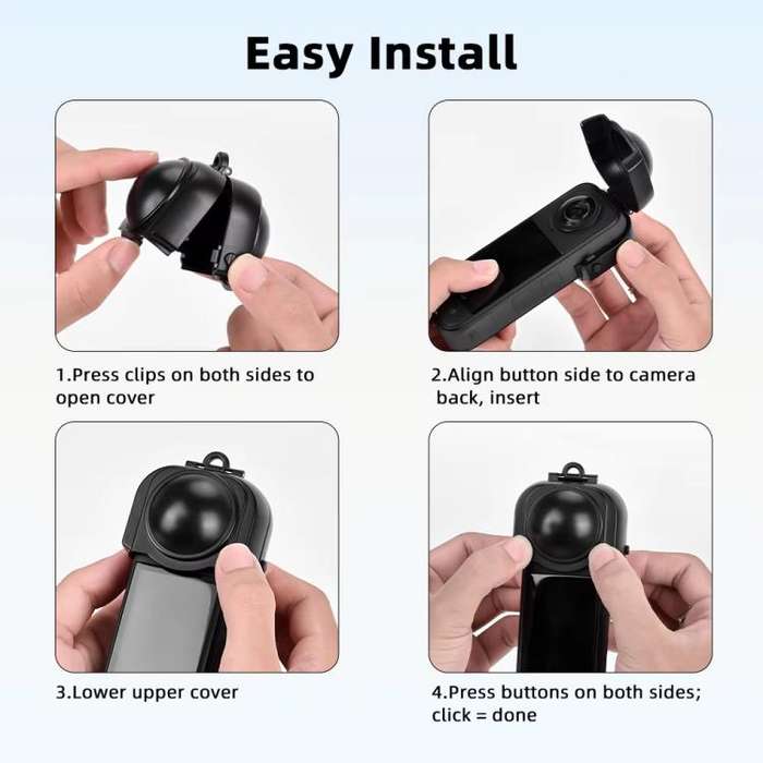 For Insta360 X5 Camera Flymile Lens Protective Cover Dustproof & Scratch-Resistant Anti-Fall Prot...
