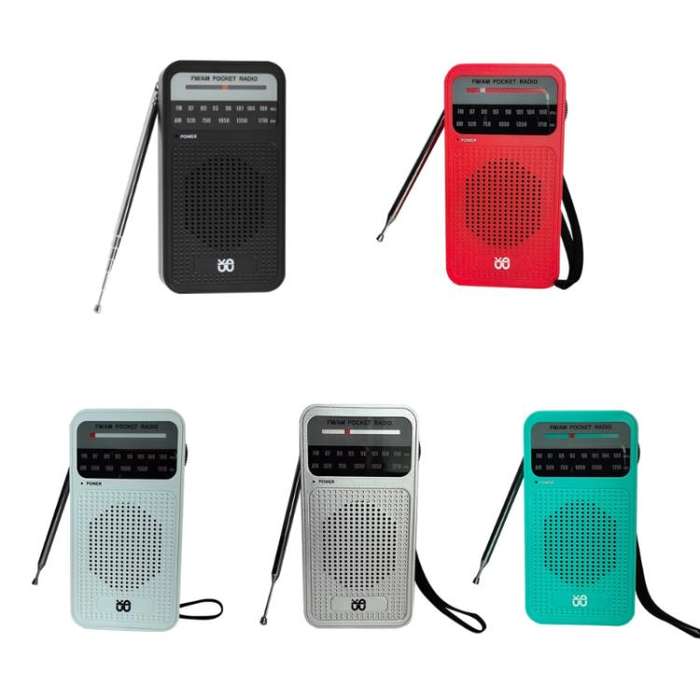Portable Pointer AM/FM Full Channel Radio(Silver)