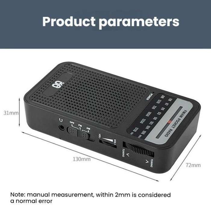 Portable Pointer AM/FM Full Channel Radio(Green)