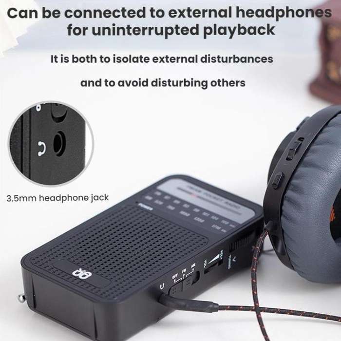 Portable Pointer AM/FM Full Channel Radio(Silver)